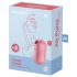 Satisfyer Cotton Candy - vibrator clitoridian cu unde de presiune, cu acumulator (coral)