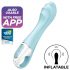 Satisfyer Air Pump Vibrator 5 - vibrator inteligent cu pompă (albastru)