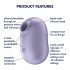 Satisfyer Pro To Go 2 - stimulent clitoridian cu unde de aer, cu acumulator (violet)