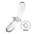 Satisfyer Double Crystal - Dildou din sticlă cu două capete (transparent)