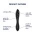 Satisfyer Dazzling Crystal 1 - Dildo din sticlă cu 2 capete (negru)