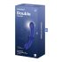 Satisfyer Double Crystal - Dildo de sticlă cu două capete (albastru)