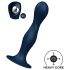 Satisfyer Double Ball-R - dildo ponderat cu ventuză (albastru închis)