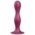 Satisfyer Double Ball-R - dildo ponderat cu bază de aspirație (roșu)