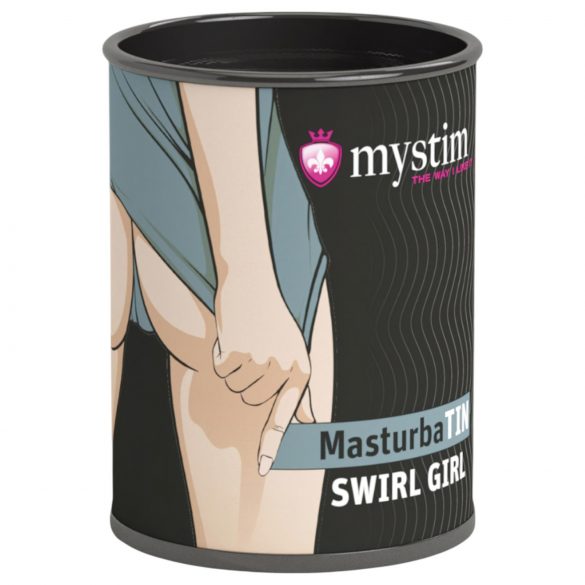 Mystim MasturbaTIN Swirl Girl - masturbator ondulat (alb)