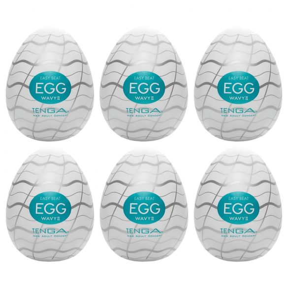 Ouă TENGA Egg Wavy II - pentru masturbare (6 buc)