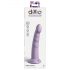 Dillio Slim Seven - dildo stimulator cu bază de ventuză (20cm) - mov