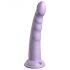 Dillio Slim Seven - dildo stimulator cu bază de ventuză (20cm) - mov