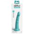 Dillio Slim Seven - dildo stimulant cu ventuză (20cm) - turcoaz