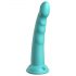 Dillio Slim Seven - dildo stimulant cu ventuză (20cm) - turcoaz