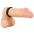 You2Toys 4in1 - set inele pentru penis și testicule - 2 piese (natur-negru)