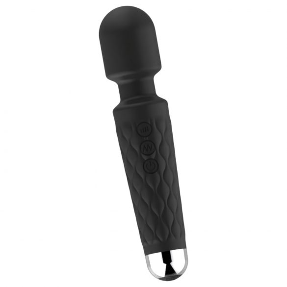 Vibrator masaj cu 20 funcții - fără fir (negru)