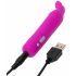 Vibrator tip baston cu iepuraș HappyRabbit - reîncărcabil, violet