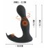 Rebel - vibrator cu telecomandă 2in1 pentru prostată (negru)