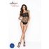 Body transparent cu bretele Passion BS035 (negru) - mărimea S-L