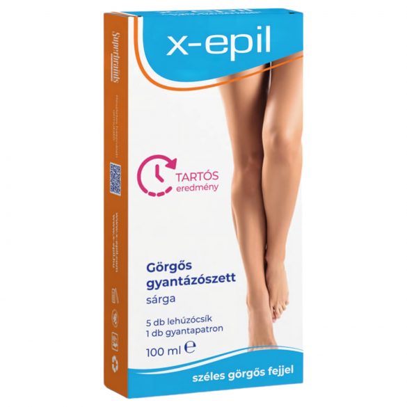 X-Epil - set de epilare cu ceară roll-on - galben