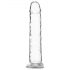 Addiction Crystal - dildo cu ventuză (transparent) - 18cm