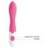 Pretty Love Bishop - vibrator rezistent la apă pentru punctul G (roz-alb)