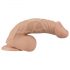 Lovetoy Real Extreme - dildo cu ventuza și testicule - 23cm (natural)