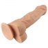 Lovetoy Real Extreme - dildo cu ventuza și testicule - 23cm (natural)