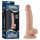 Lovetoy Real Extreme - dildo cu bază și testicule pentru punctul G - 19 cm (natur)