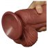 Dildo realist cu două straturi - 26 cm (natural)