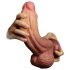 Dildo realist cu două straturi - 26 cm (natural)