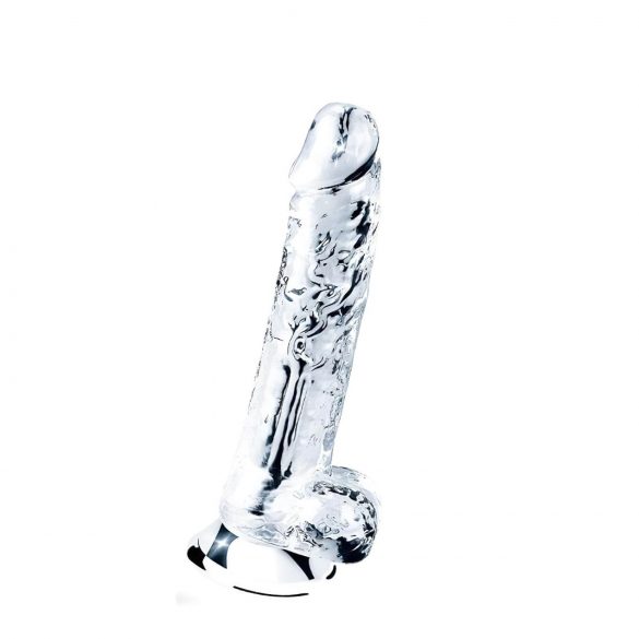 Lovetoy Flawless Clear - Dildo cu Ventuză, 19cm (Transparent)