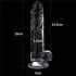 Lovetoy Flawless Clear - Dildo cu Ventuză, 19cm (Transparent)