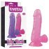 Lovetoy Jelly Studs - dildo realist cu bază - 15cm (roz)