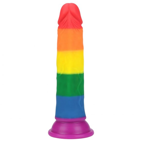 Dildo realist Lovetoy Prider - 19cm (curcubeu)