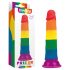 Dildo realist Lovetoy Prider - 19cm (curcubeu)