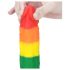 Lovetoy Prider - dildo din silicon lichid realist - 19cm (curcubeu)