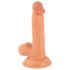 Domnul Rude - dildo realist cu ventuză și testicule - 17cm (natur)