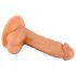 Domnul Rude - dildo realist cu ventuză și testicule - 17cm (natur)