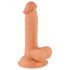 Domnul Rude - dildo realist cu ventuză și testicule - 17cm (natur)