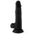 Dildo realist Mr. Rude cu ventuză - 19 cm (negru)