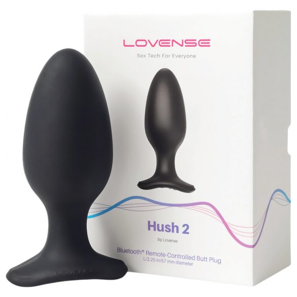 LOVENSE Hush 2 L - vibrator anal mic cu acumulator (57mm) - negru