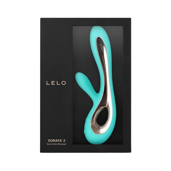 LELO Soraya 2 - vibrator cu braț pentru clitoris, reîncărcabil, rezistent la apă (turcoaz)