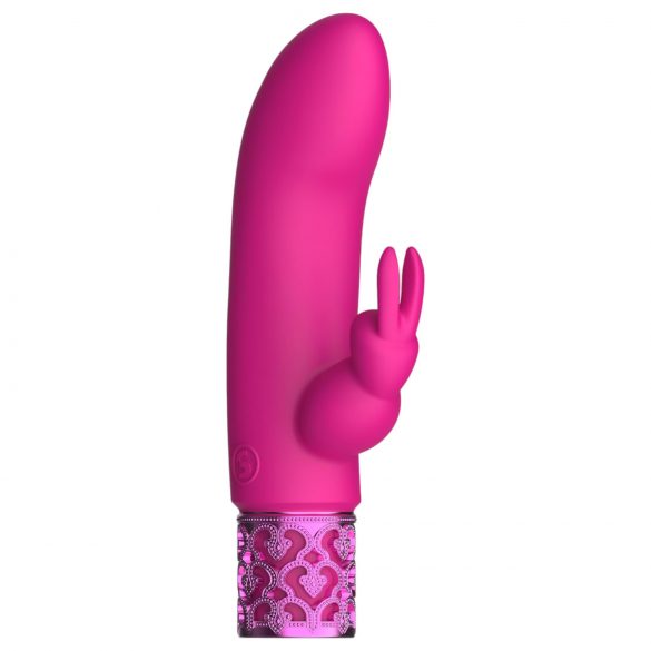 Royal Gems Dazzling - vibrator cu braț pentru clitoris, reîncărcabil (roz)