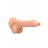 RealRock Dong 8 - dildo realist cu testicule (20cm) - natural