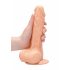 RealRock Dong 8 - dildo realist cu testicule (20cm) - natural