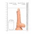 RealRock Dong 9 - dildo realist cu testicule (23 cm) - natural