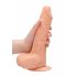 RealRock Dong 9 - dildo realist cu testicule (23 cm) - natural