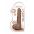 RealRock Dong 9 - dildo realist cu testicule (23cm) - nuanță naturală închisă