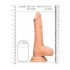 RealRock Dong 10 - dildo realist cu testicule (25cm) - natural