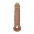 RealRock Penis Sleeve 8 - manșon pentru penis (21cm) - natural închis