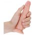 RealRock Subțire - dildo realist cu ventuză - 15,5cm (natural)