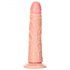 RealRock Subțire - dildo realist cu ventuză - 15,5cm (natural)