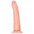 RealRock Subțire - dildo realist cu ventuză - 15,5cm (natural)